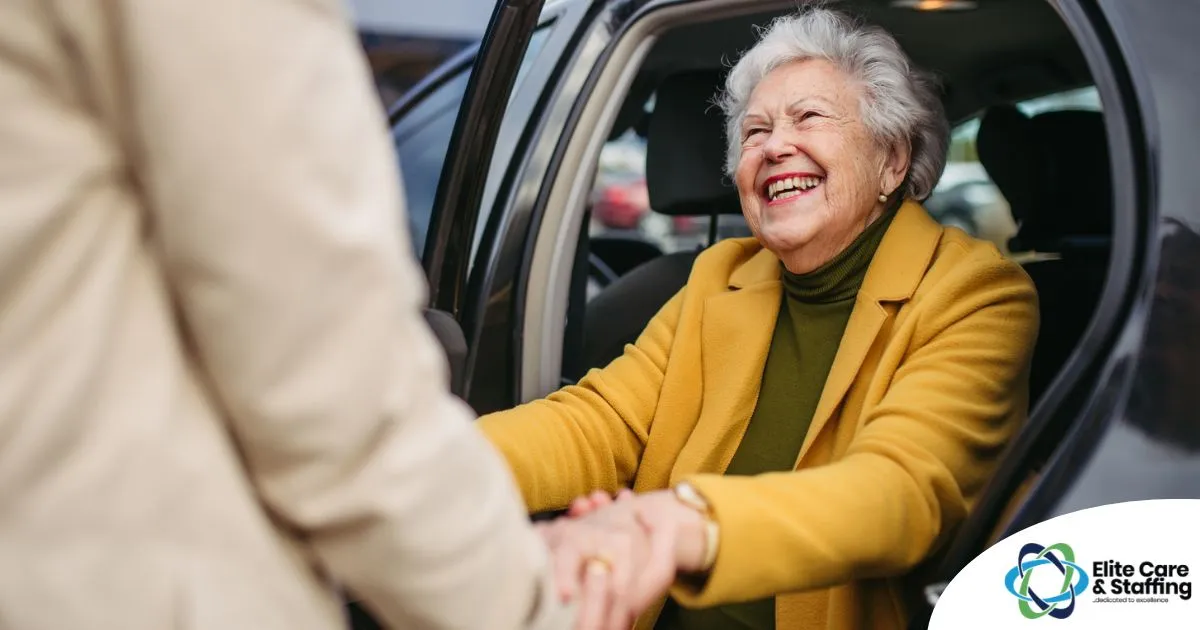 A loved one benefits from senior transportation services.
